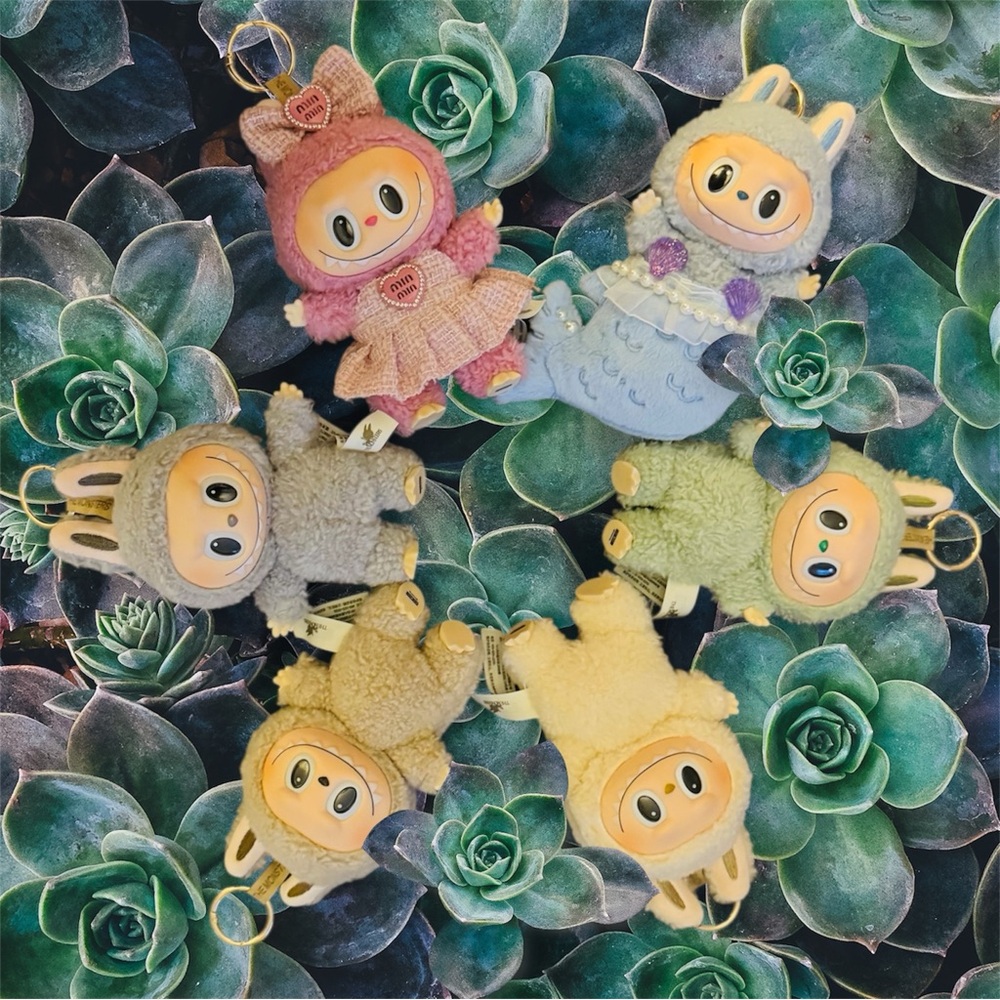 LFF Adorable Monster Plush Pendant Keychains - Set of 6 (Costumes Included)
